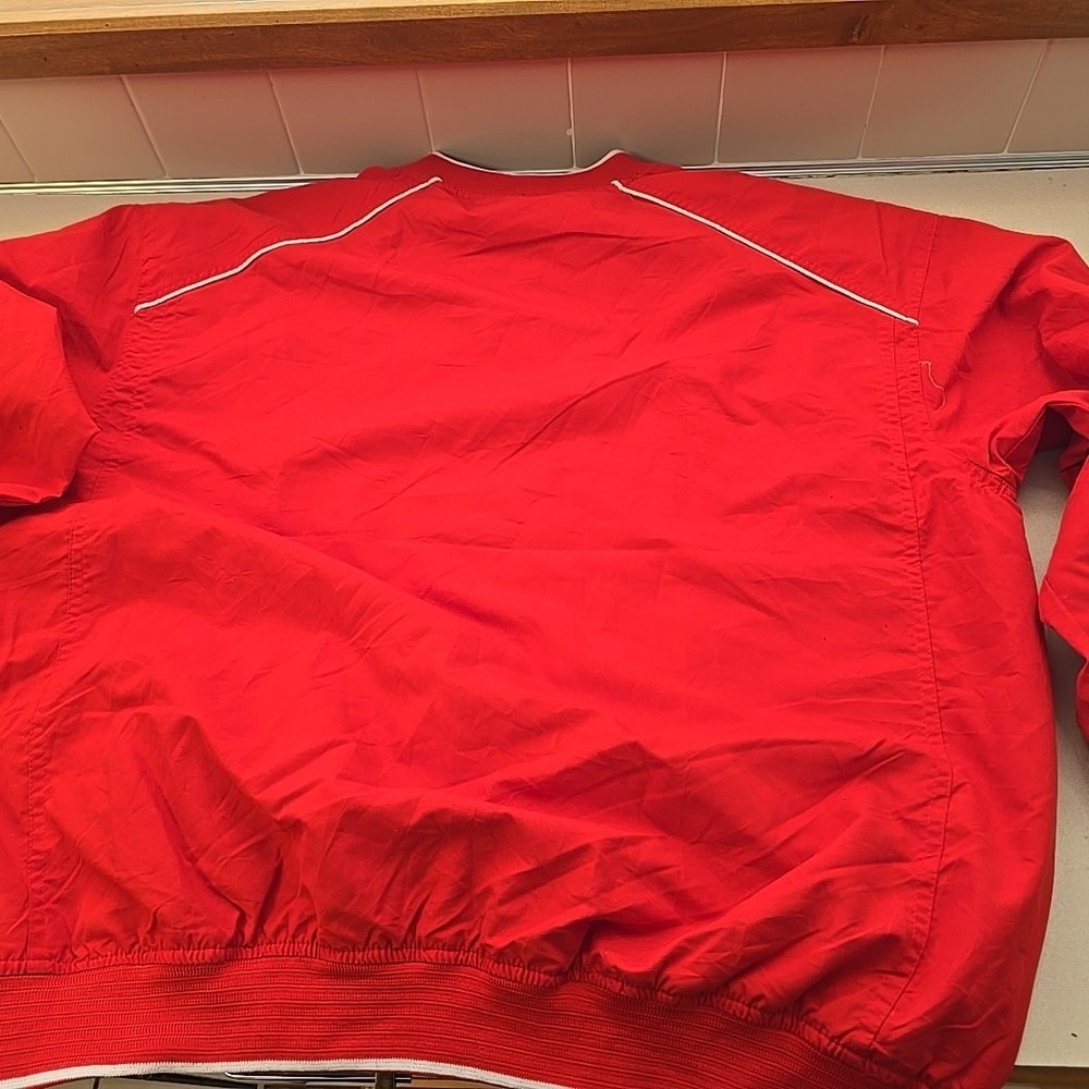 National Guard Classic Red Pullover Jacket Windbreaker Golf Activewear Size L - Picture 9 of 9
